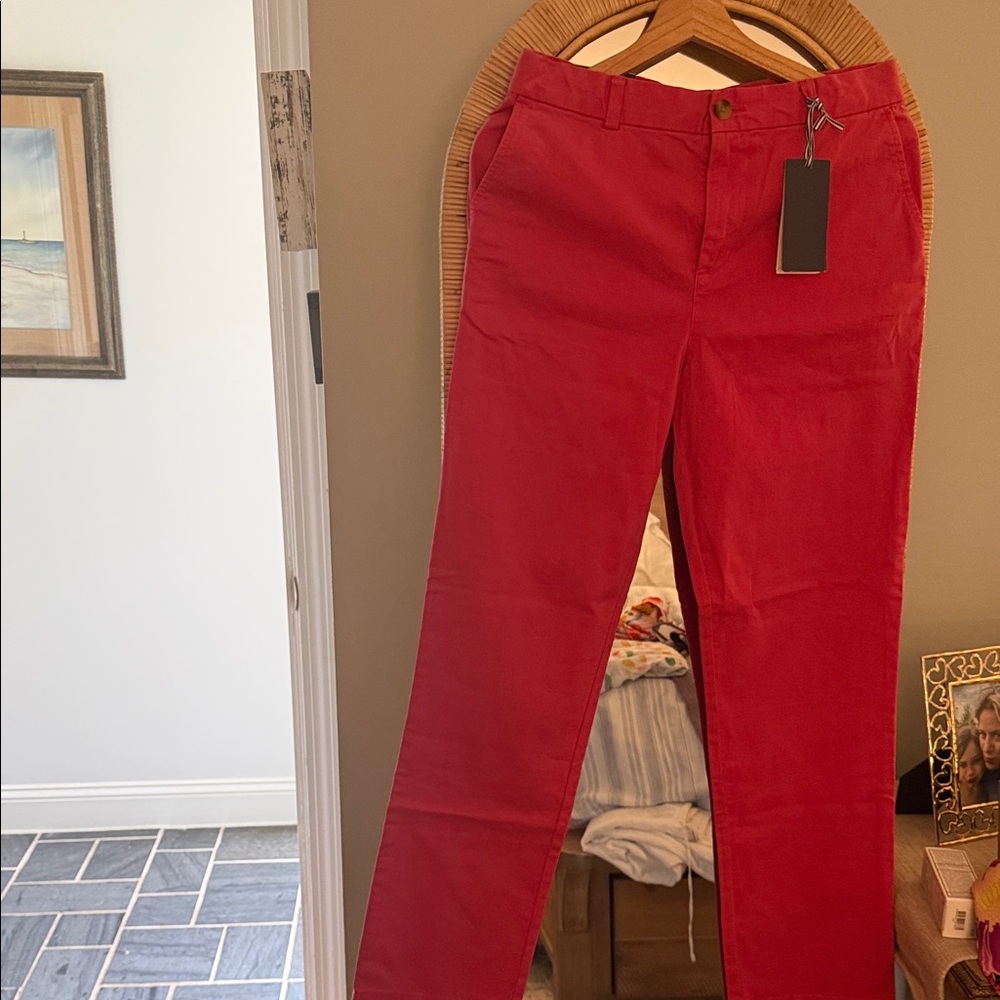 Vineyard Vines Boys Breaker Pant in Red